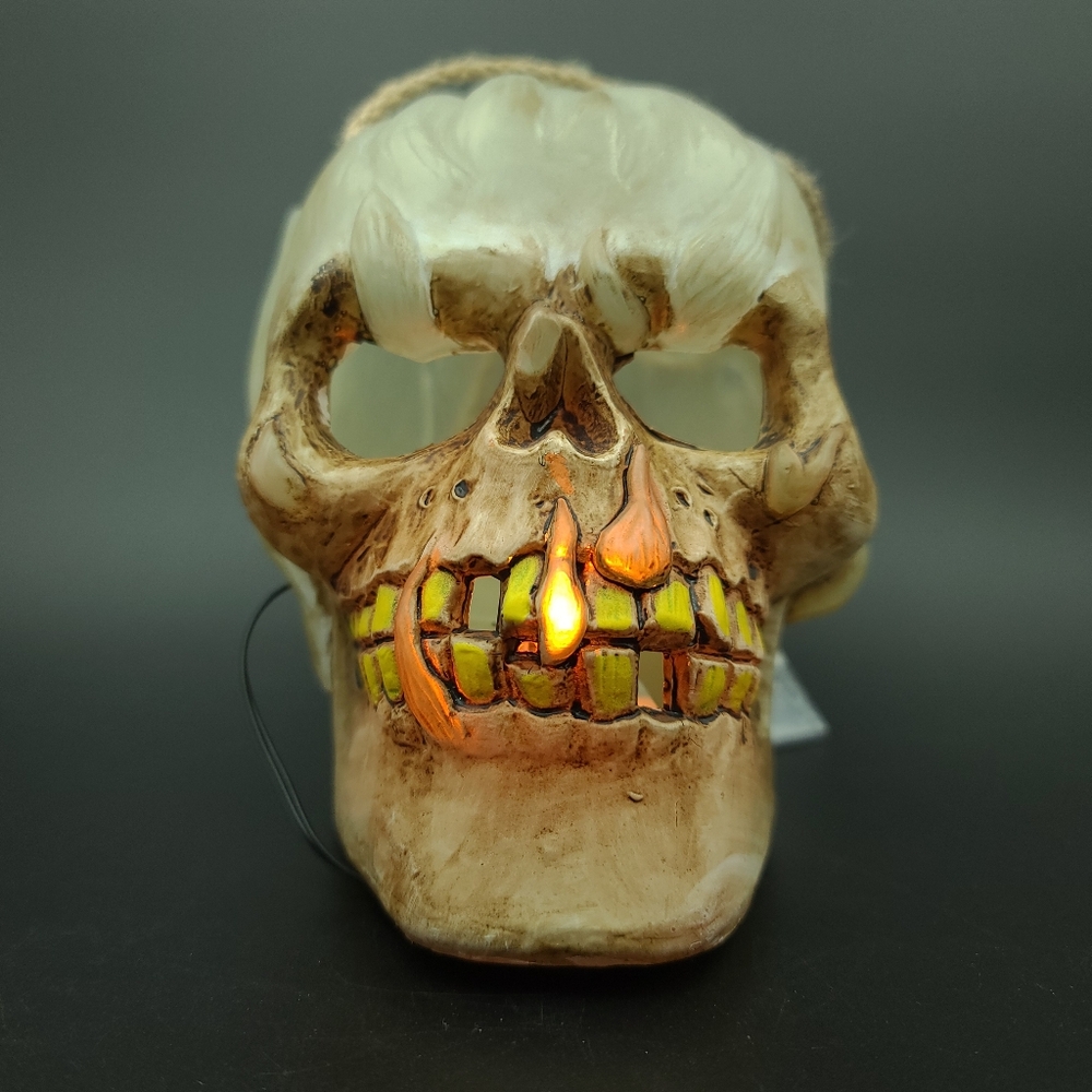 Gothic Skull Statue Figurine Creepy Halloween Home Ornament NWOT